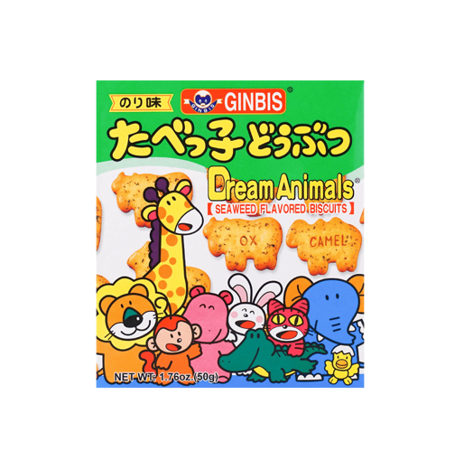 Ginbis Animal Seaweed Flavoured Biscuit (50G)