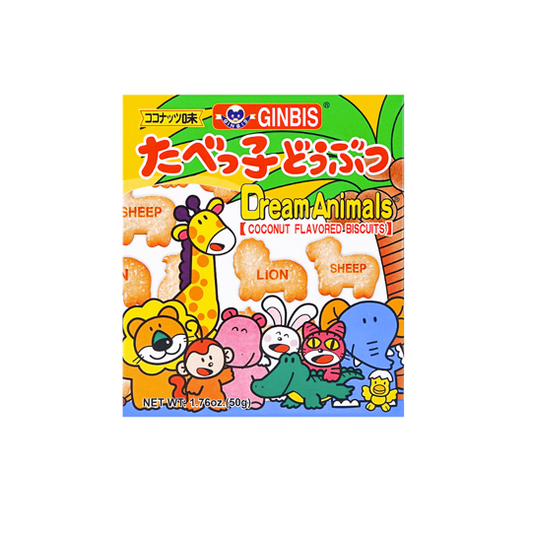 Ginbis Animal Coconut Flavoured Biscuit (50G)