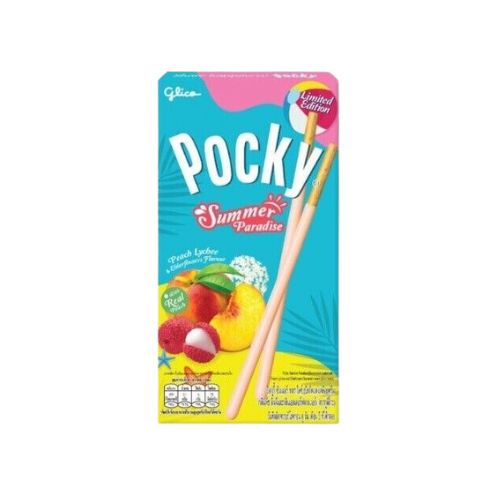 Glico Pocky Summer Paradise Peach Lychee & Elderflowers (31G)