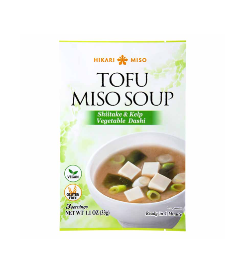 Hikari Miso Tofu Miso Soup Shiitake & Kelp Vegetable Dashi (33G)