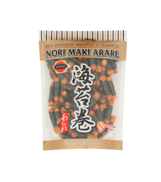 J-Basket Nori Maki Arare Senbei Rice Cracker (142G)