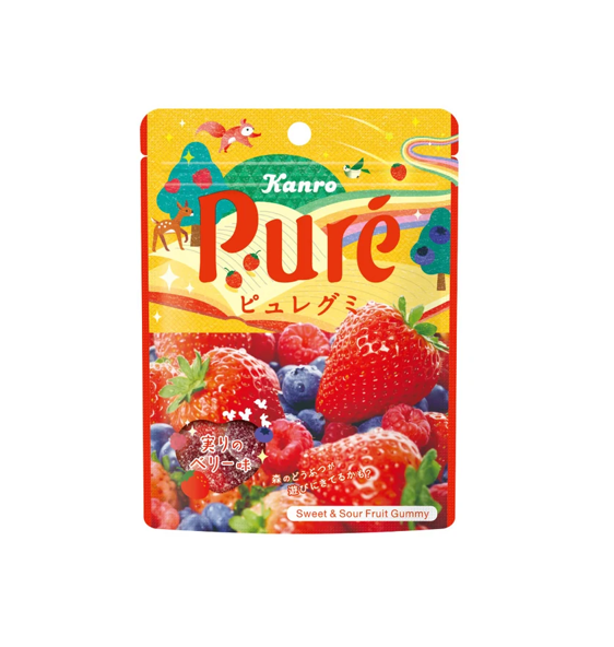 Kanro Pure Gummy Fruit Berry (52G) [Best Before Date: 2027.05]