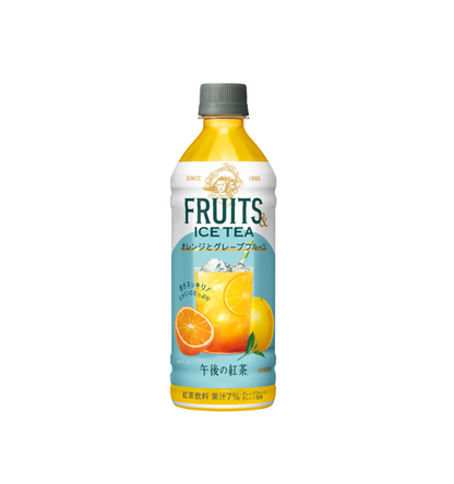 Kirin Afternoon Fruits & Thé Glacé Orange & Pamplemousse (500 ml) [À consommer de préférence avant le : juin 2026]