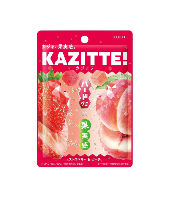 Lotte Kazitte! Strawberry & Peach Gummy (80G) [Best Before Date: 2027.04]