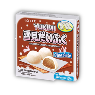 Crème glacée mochi au chocolat Lotte Yukimi