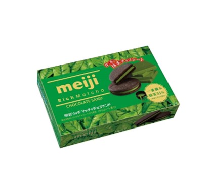 Meiji Rich Matcha Chocolat Sable Biscuit