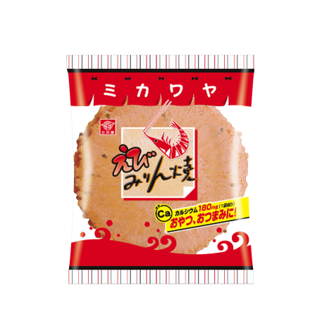 Cracker de riz aux crevettes grillées Mikawaya Mirin Senbei (84G)