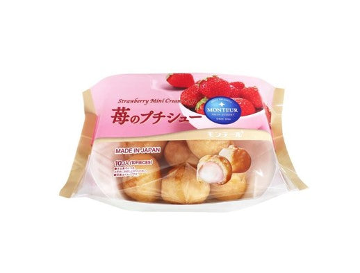 Monteur Strawberry Mini Cream Puffs (90G)