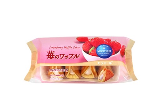 Monteur Strawberry Waffles Cakes (117G)