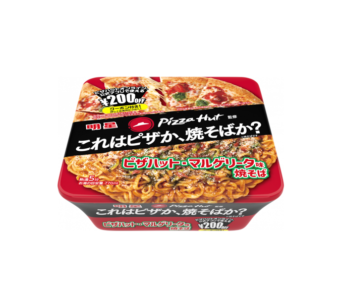 明星 一平ちゃん夜店の焼そば ピザハットマルゲリータ味 (165G)