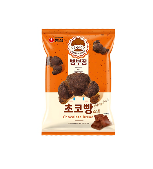 Nongshim Bakery Snack Ppang BuJang Chocolate Flavoured Roll Snack (55G)