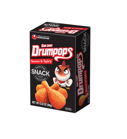 Nongshim Drumpops Chicken Leg Sweet & Spicy Snack (66G) [Best Before Date: 2027.06.07]