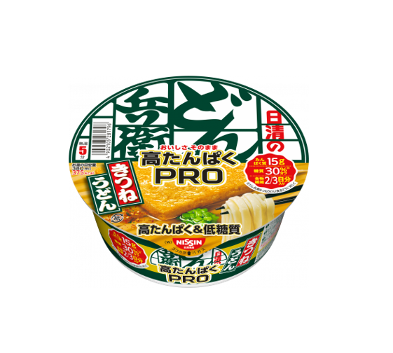 Nissin Donbei PRO Kitsune Udon riche en protéines et faible en glucides (88G)