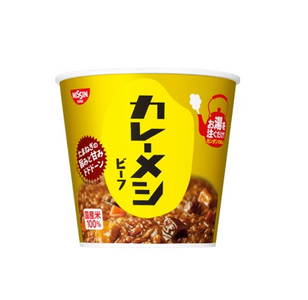 Tasse de riz au bœuf Nissin Curry Meshi (107G)