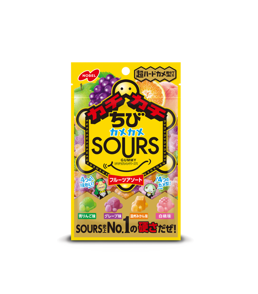 Nobel Kachikachi Chibi Kame Kame Sours Gummy Fruit Assortment (70G)