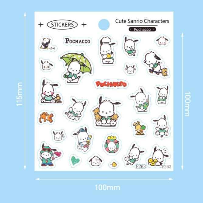 Autocollant mignon Sanrio (1 feuille)