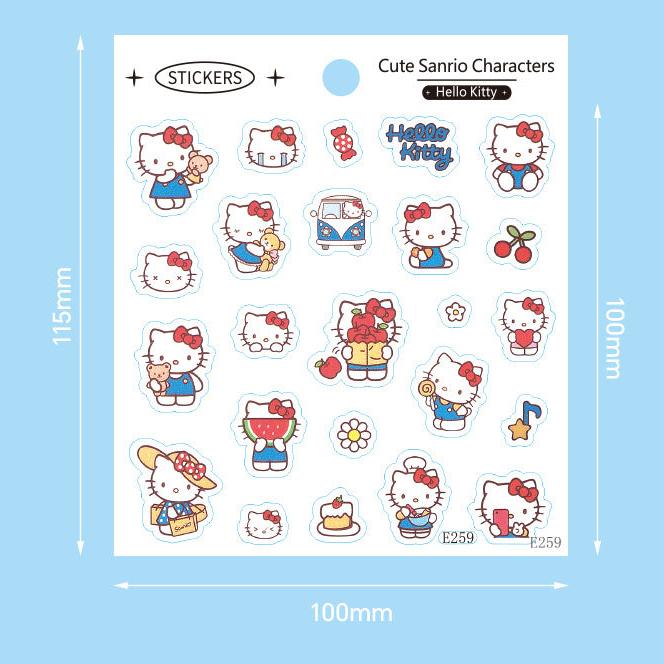 Autocollant mignon Sanrio (1 feuille)