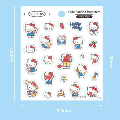 Autocollant mignon Sanrio (1 feuille)