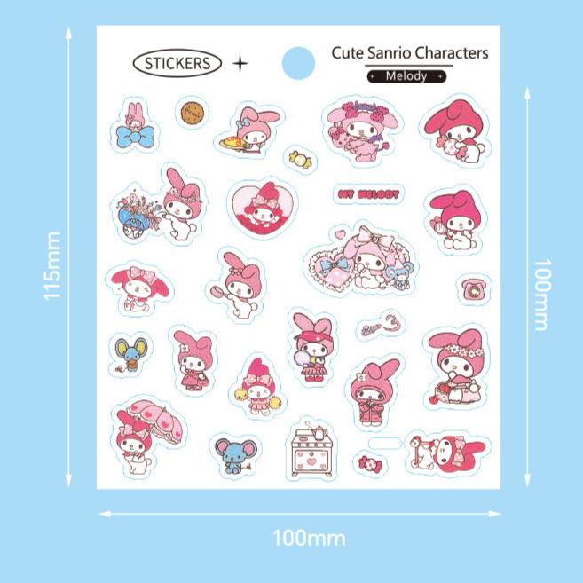 Autocollant mignon Sanrio (1 feuille)