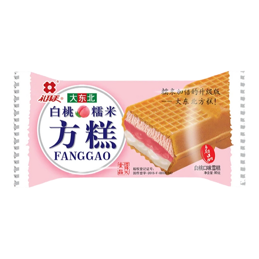 Libaitian Peach Glutinous Rice Ice Cream Wafer Sandwich (80G)