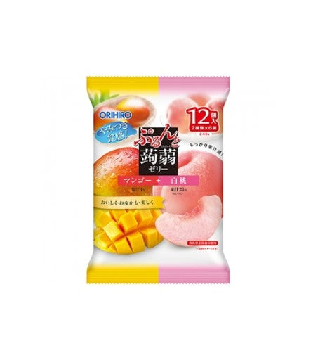 Orihiro Konjac Jelly Pouch Mangue + Pêche Blanche