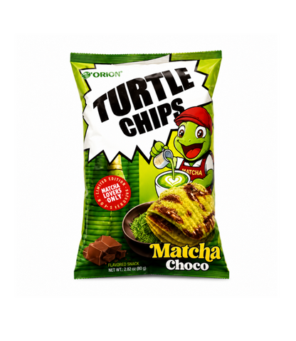 Orion Turtle Chips Matcha Choco (160G) [Best Before Date: 2027.03.14]