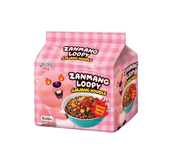 Paldo Zanmang Loopy Jjajang Noodle Spicy