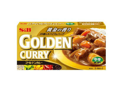 S&amp;B Golden Curry Moyen Épicé - Édition Japon (198G)
