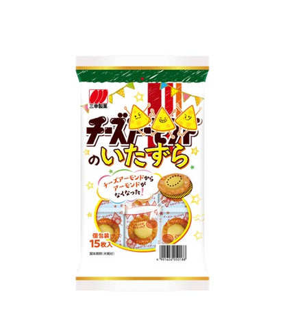 Sanko Cheese Almond Senbei Rice Crackers (56G)