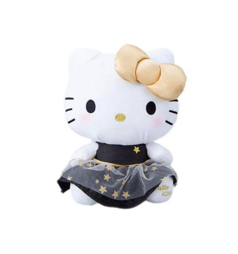 Peluche Hello Kitty noire et dorée