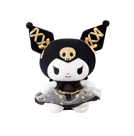 Peluche Kuromi noire et dorée