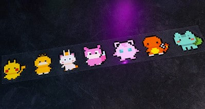 Autocollant pour voiture Pokémon Pixel Friends (1 pièce)