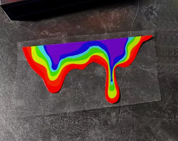 Rainbow Lava Car Sticker (1 Piece)