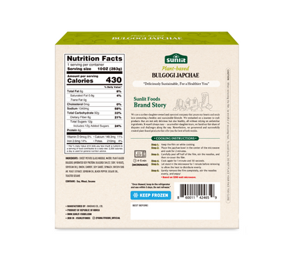 FZN : Bulgogi Japchae à base de plantes ensoleillées (283 g)