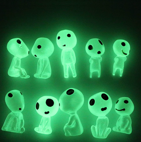Studio Ghibli Princess Mononoke Kodama Glow in the Dark Mini Figure (10PCS)