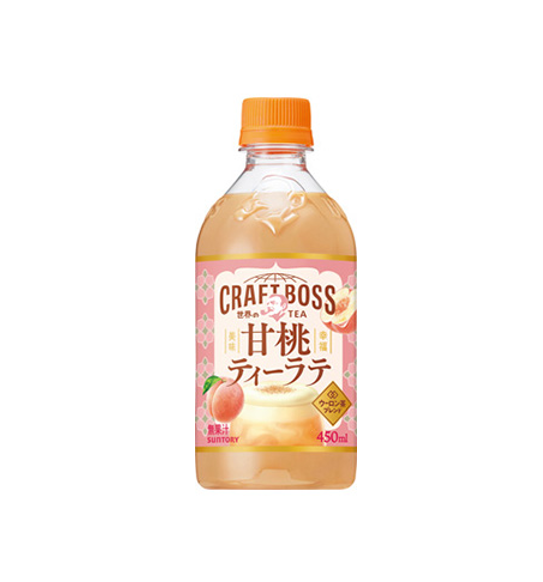 Suntory Craft Boss World Tea Sweet Peach Latte (450ML) [Best Before Date: 2026.07]