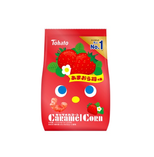 Tohato Amaou Strawberry Caramel Corn Snack (65G)
