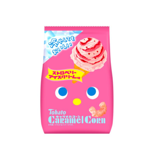 Tohato Strawberry Ice Cream Caramel Corn Snack (62G) [Best Before Date: 2027.02.03]