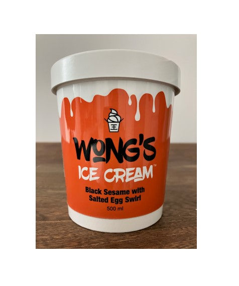 Wong's Ice Cream Sésame Noir avec Tourbillon d'Œuf Salé (500ML)
