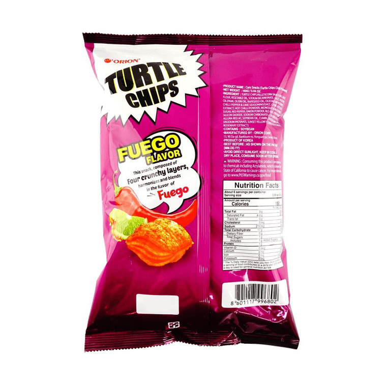 Orion Turtle Chips Fuego (160G)