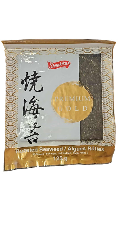 Shirakiku Yaki Sushi Nori Premium Gold (50 Sheet/125G)