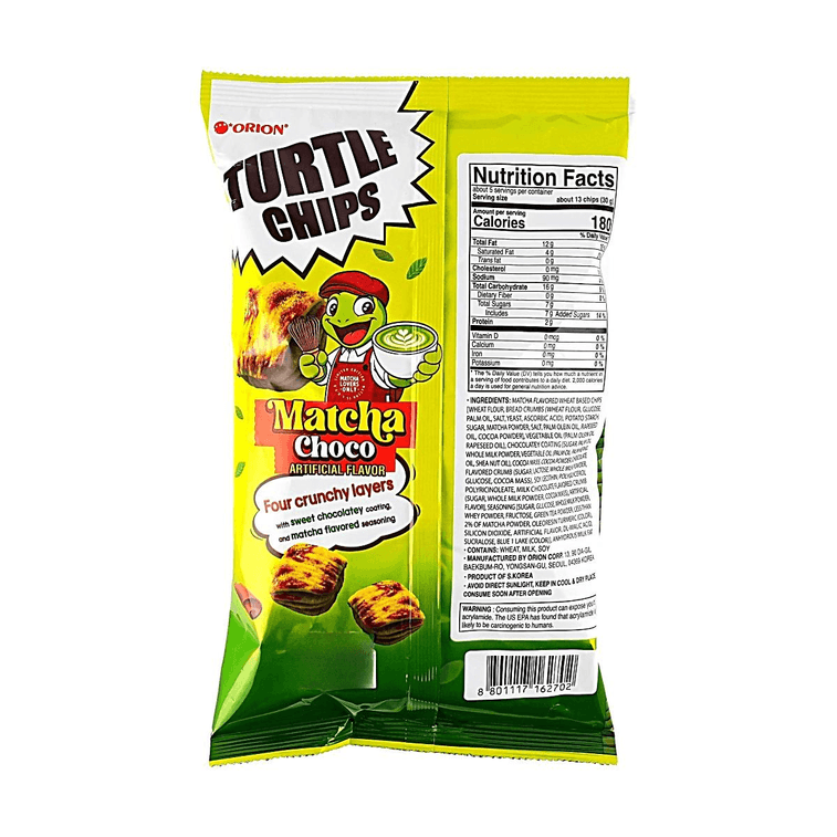 Orion Turtle Chips Matcha Choco (160G) [Best Before Date: 2027.03.14]