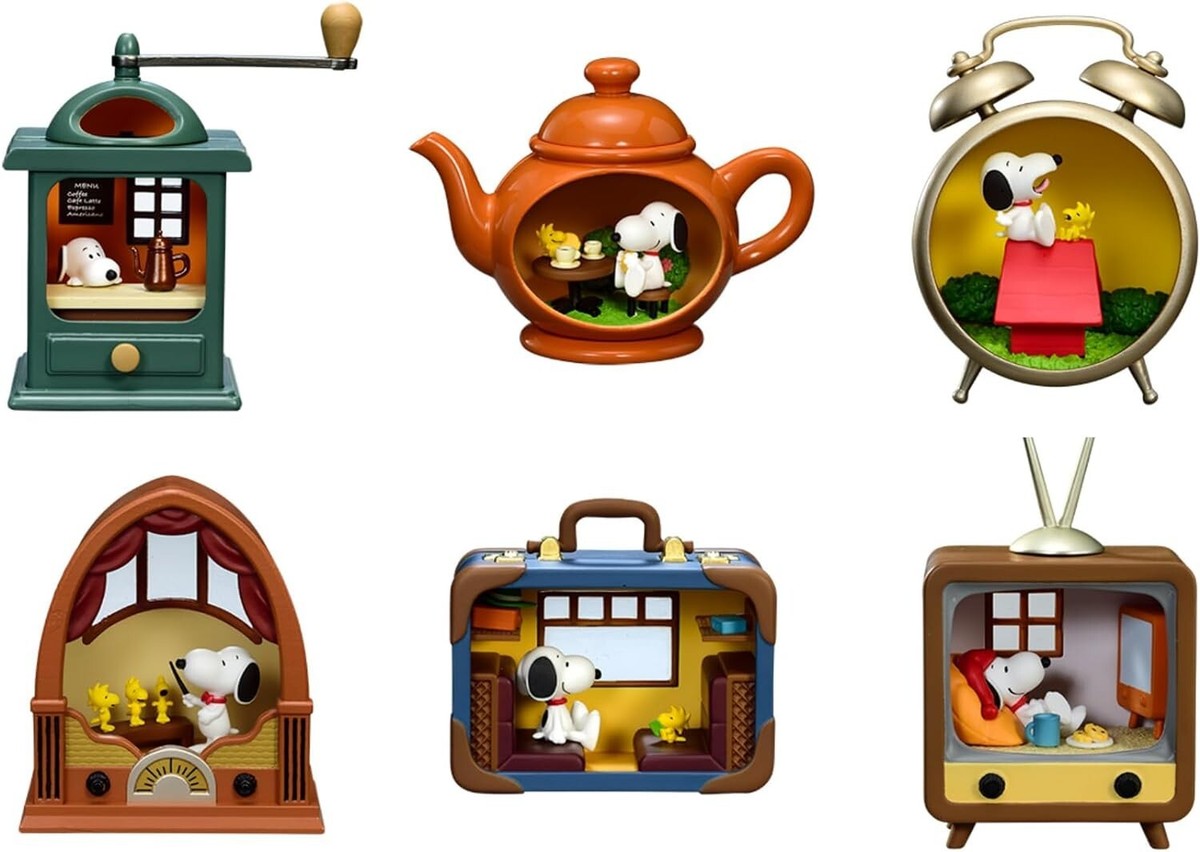 Collection de dioramas antiques de Snoopy de Re-Ment Peanuts