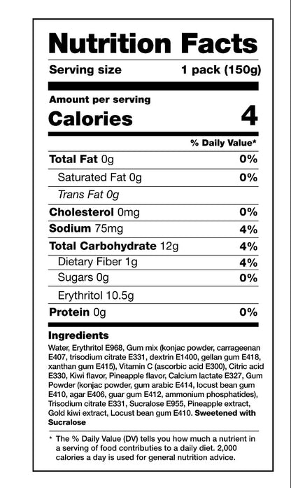 Sugarlolo Konjac Jelly Gold Kiwi & Pineapple (150ML)