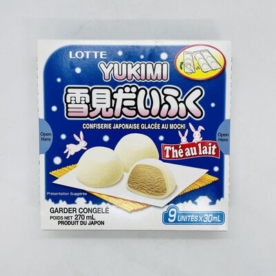 Crème glacée mochi au thé au lait Lotte Yukimi