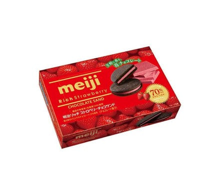 Meiji Rich Strawberry Chocolate Sand Biscuit (96G)